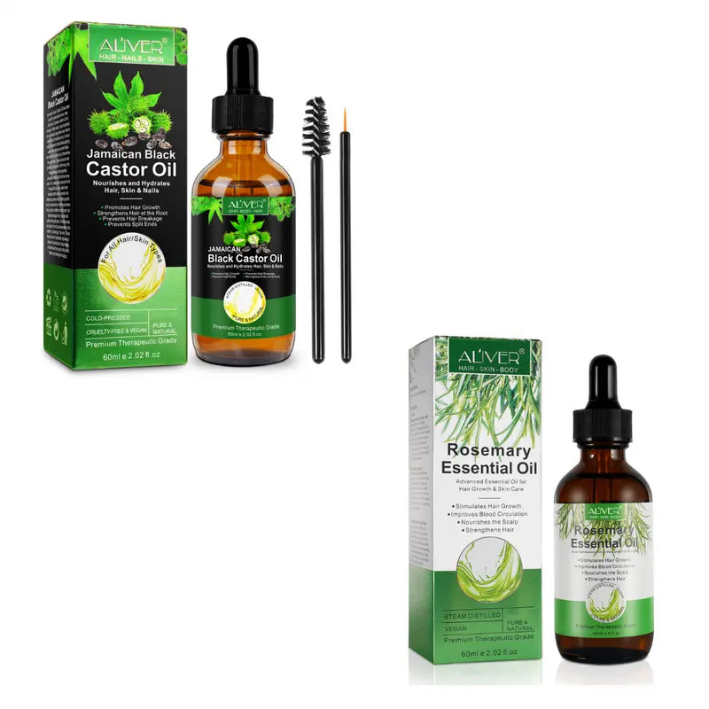 【200K+ Sold】Aliver Jamaican Black Castor Oil (60Ml), Skincare Massage Oil with Castor Oil Pack