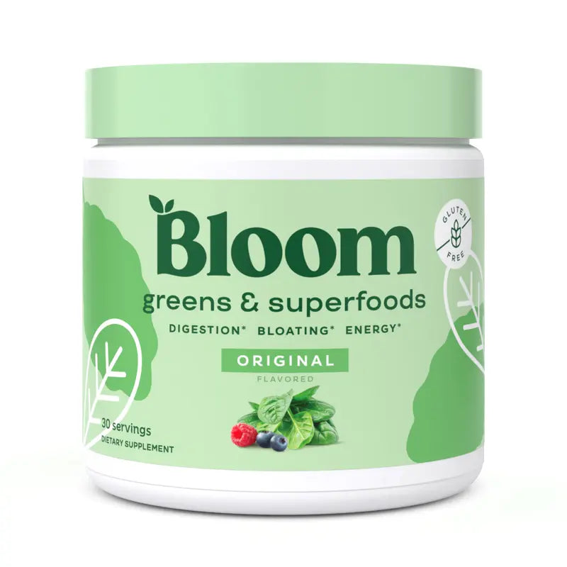 30Ct Bloom Nutrition Greens and Superfoods Powder - Probiotics for Digestive Health & Bloating Relief for Women, Digestive Enzymes for Gut Health, Best Tasting Greens