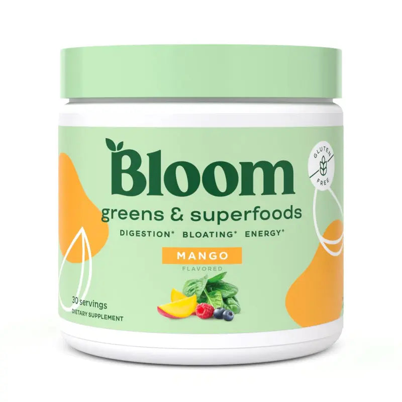 30Ct Bloom Nutrition Greens and Superfoods Powder - Probiotics for Digestive Health & Bloating Relief for Women, Digestive Enzymes for Gut Health, Best Tasting Greens