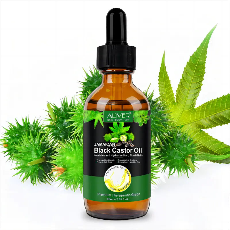 【200K+ Sold】Aliver Jamaican Black Castor Oil (60Ml), Skincare Massage Oil with Castor Oil Pack