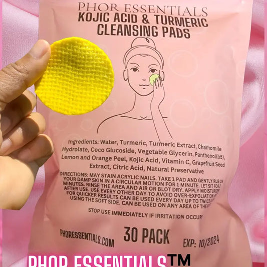 PHOR ESSENTIALS Turmeric Cleansing Exfoliating Pads Facial Cleansing Skincare